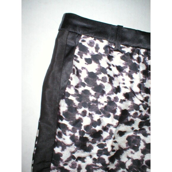 New NWT $295 Womens Designer Rachel Zoe Pant Slacks 0 Black White Angea Silk Woo - Picture 6 of 9